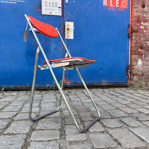 Klappstuhl rot Chrom von Camel Steel Products