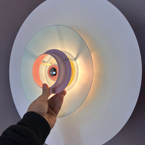 Lamellenlampe neu lackiert rosa mint