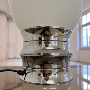 Tischlampe Chrom Opalglas von VEB NARVA