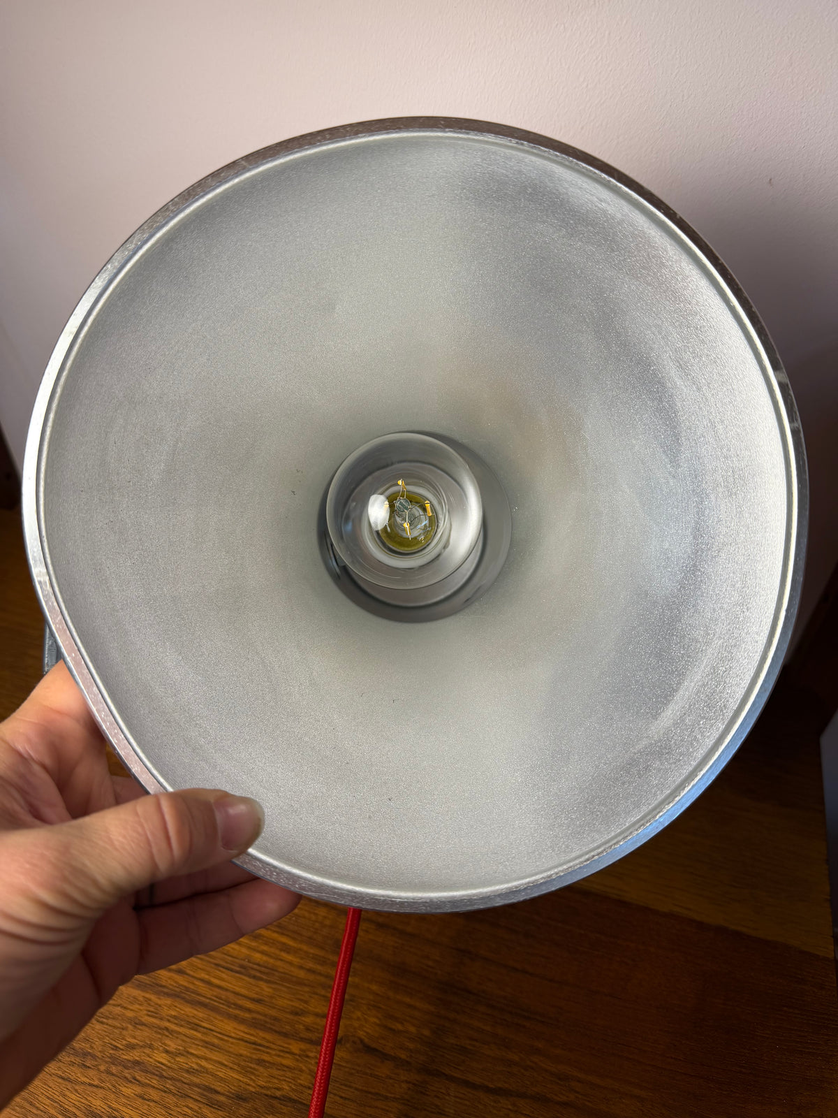 Klemmlampe silber aus Dänemark