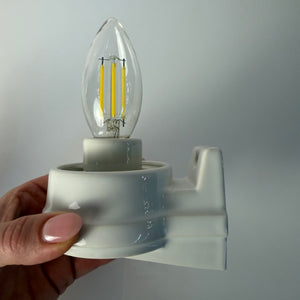 Set: 2x Wandlampe Modell 6080 weiß von Sigvard Bernadotte für Ifö