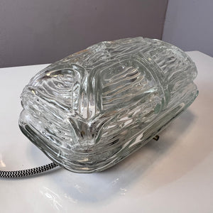 Wandlampe Strukturglas mit Kabel