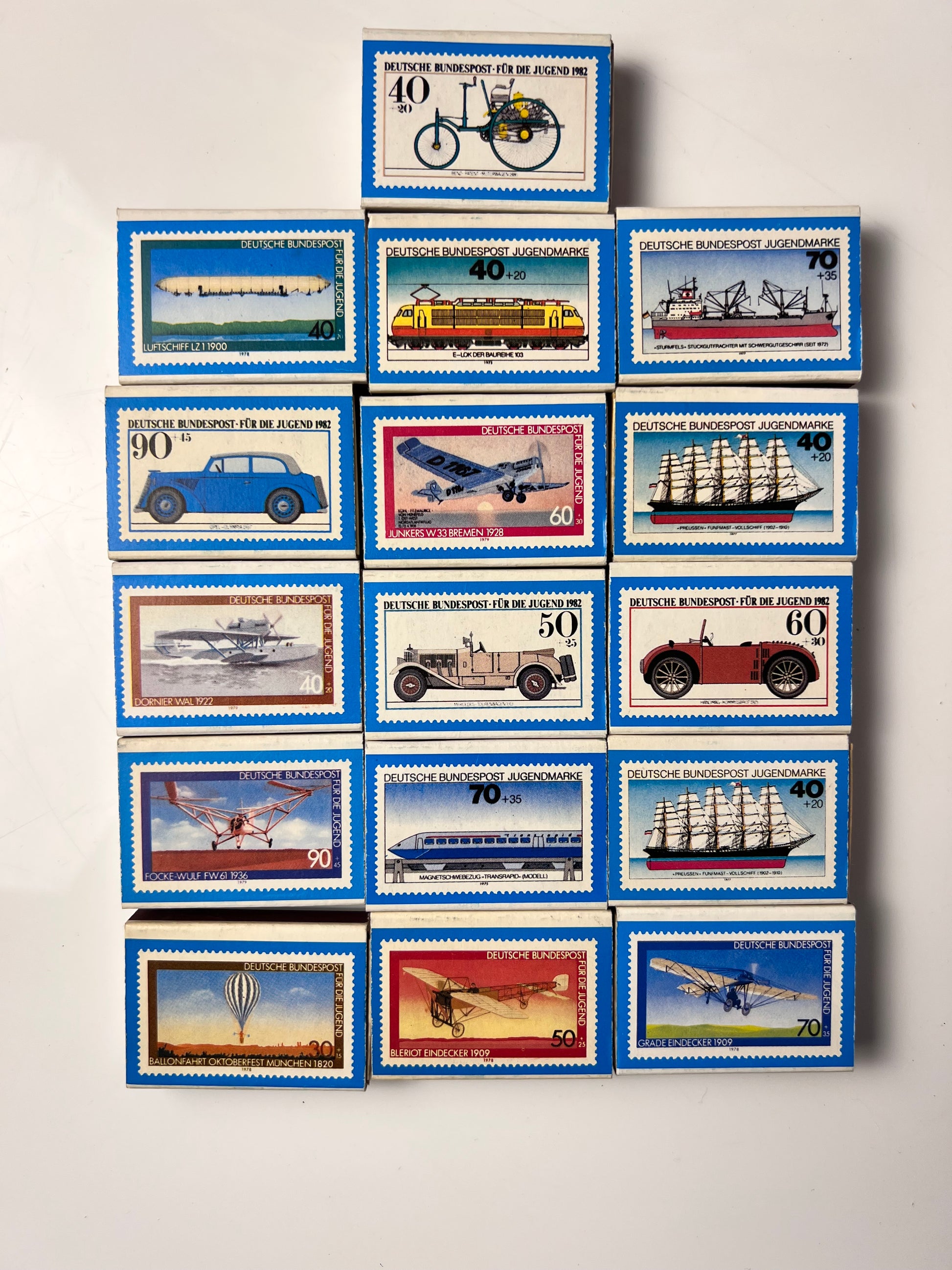 Set: Vintage Streichhölzer Deutsche Bundespost