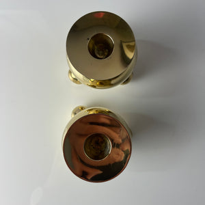 Set: 2x Kugel Kerzenständer Messing von Gusums Bruk