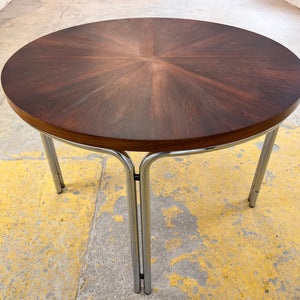 Runder Esstisch Palisander & Chrom