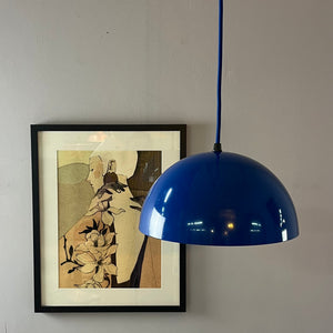 Hängelampe blau Metall