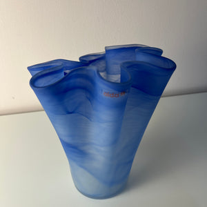 Vase Fazoletto blau Glas von Aida