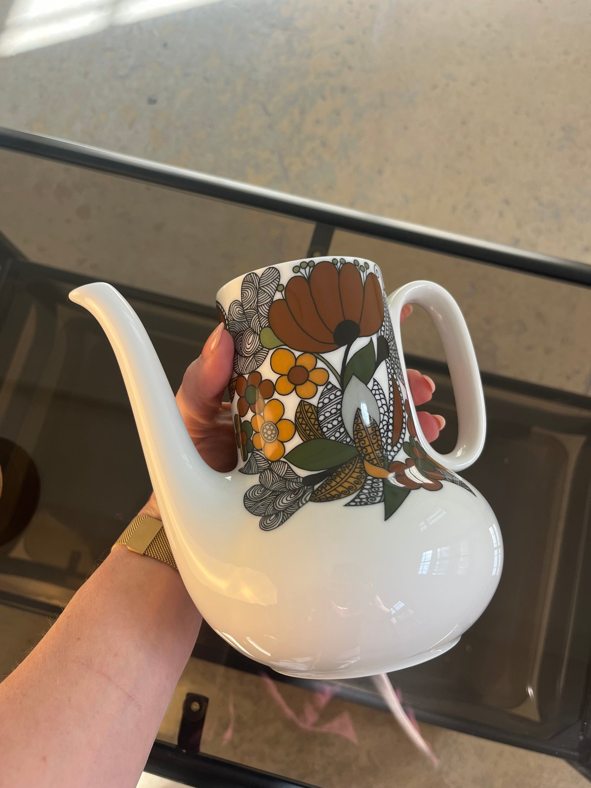 Kaffeekanne groß Kiruna Camargue von Tapio Wirkkala für Thomas