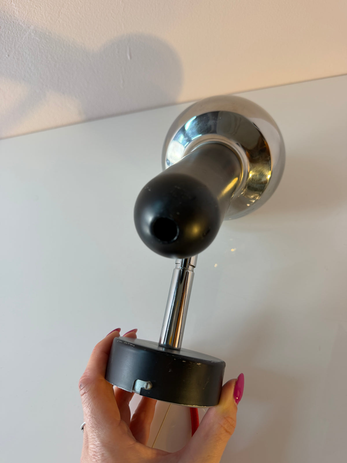 Wandlampe schwarz Chrom von Simon & Schelle (Sische)