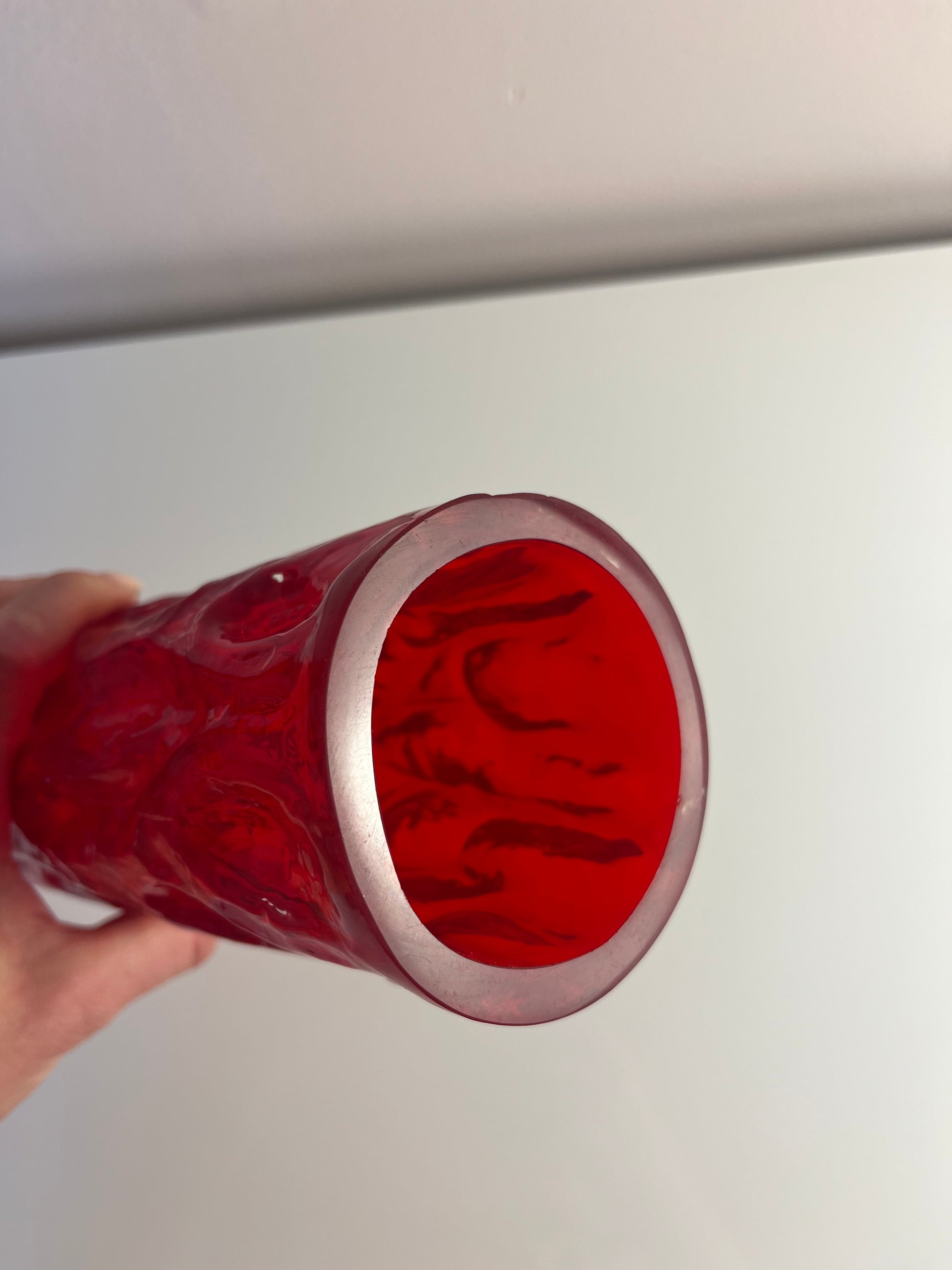 Set: 2 Vasen rot von Kurt Wokan für Ingrid Glas