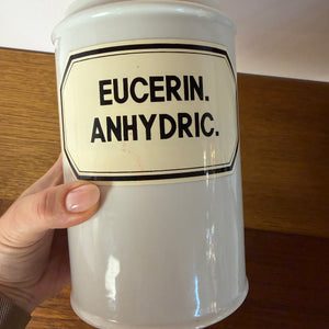 Apothekerdose Eucerin. Anhydric weiß Porzellan - 1000 ml