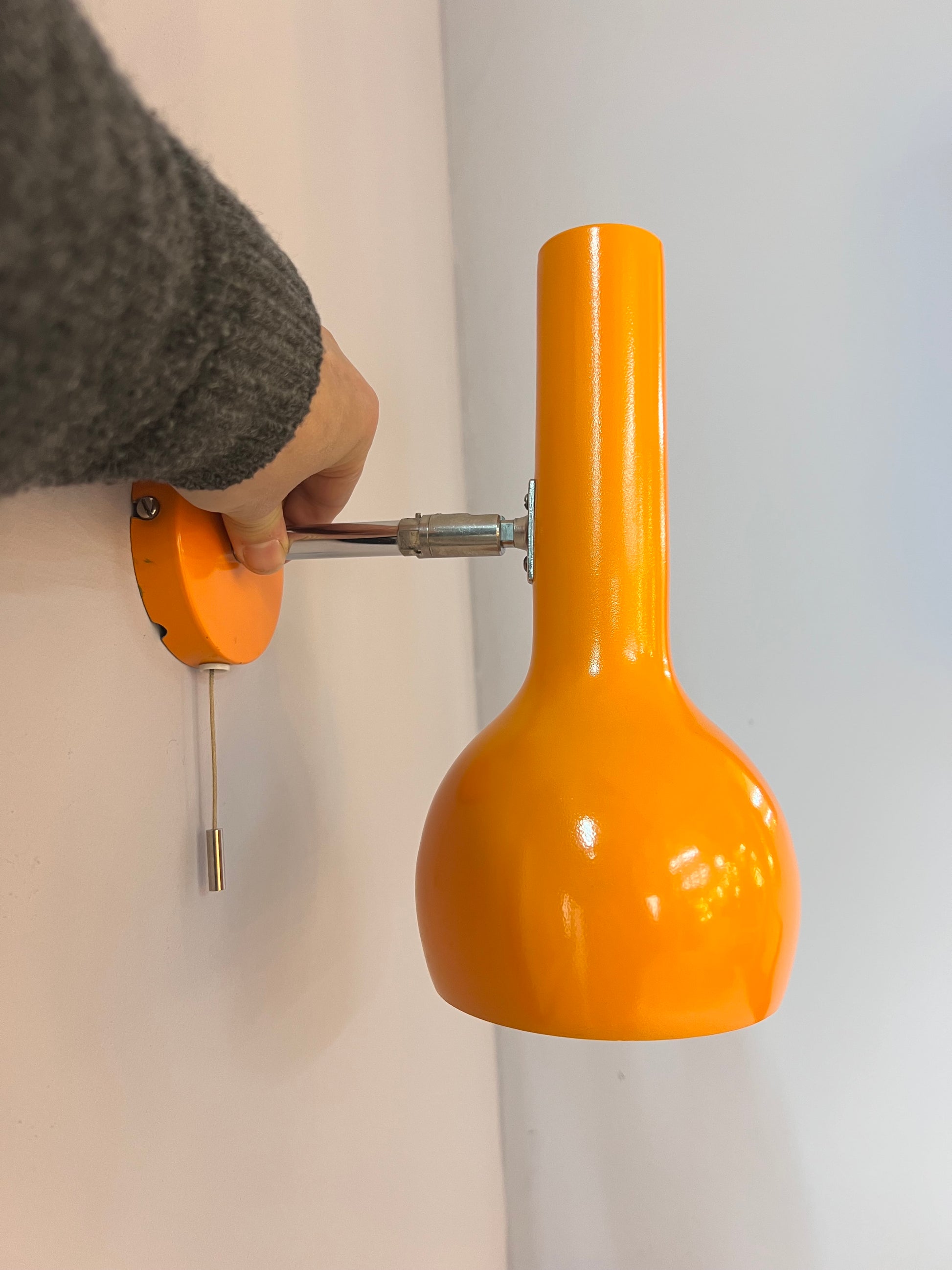 Wandlampe orange 70er