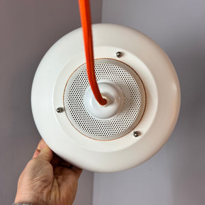 Lamellenlampe neu lackiert weiß orange