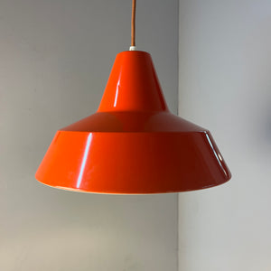 Industrielampe orangerot Metall