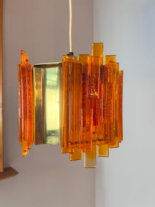 Hängelampe orange von Claus Bolby