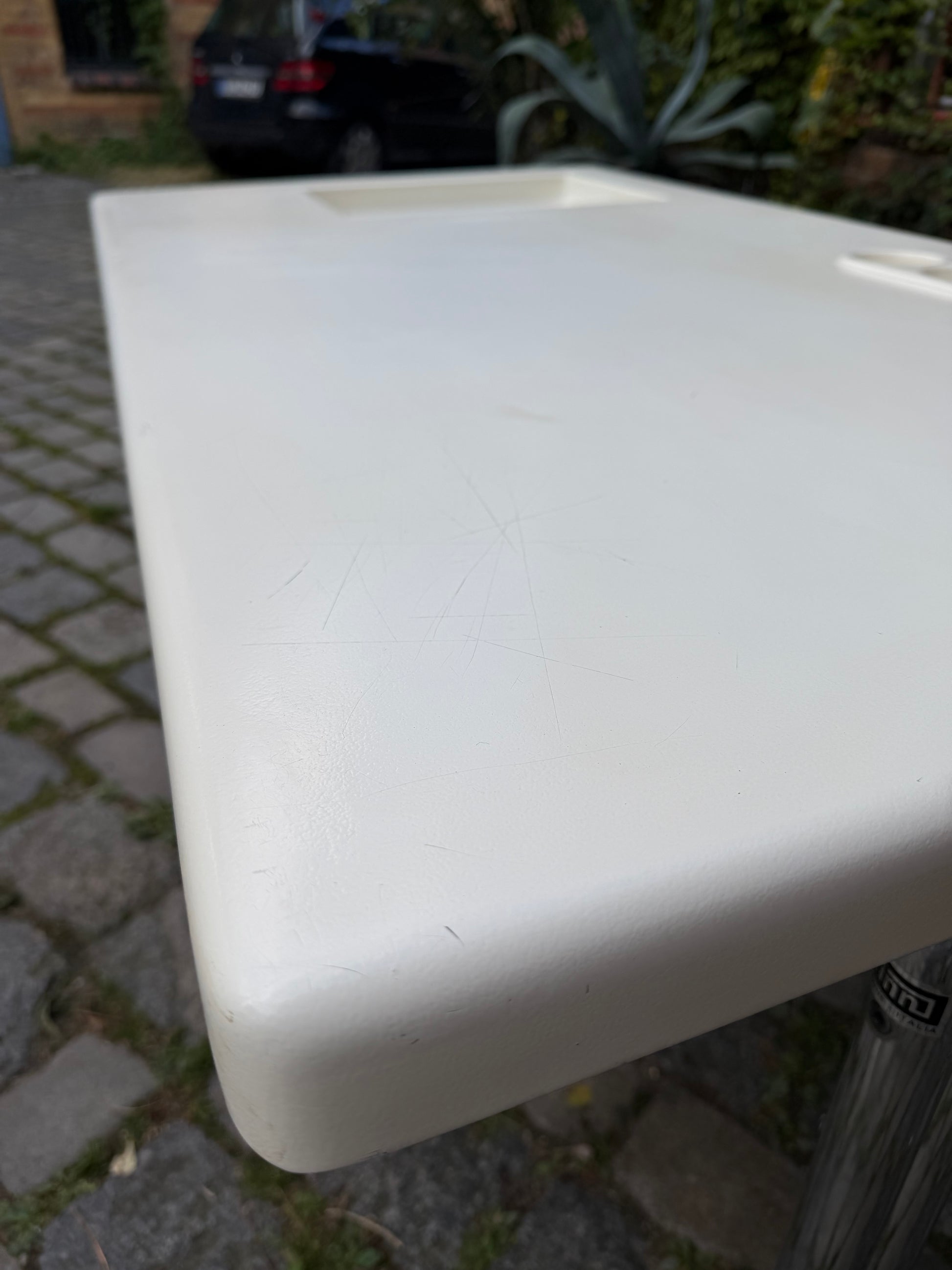 Schreibtisch weiß Fiberglas Chrom von 2 INN Lissone