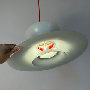 Lamellenlampe weiß schwarz von Bent Nordsted für Lyskaer Belysning