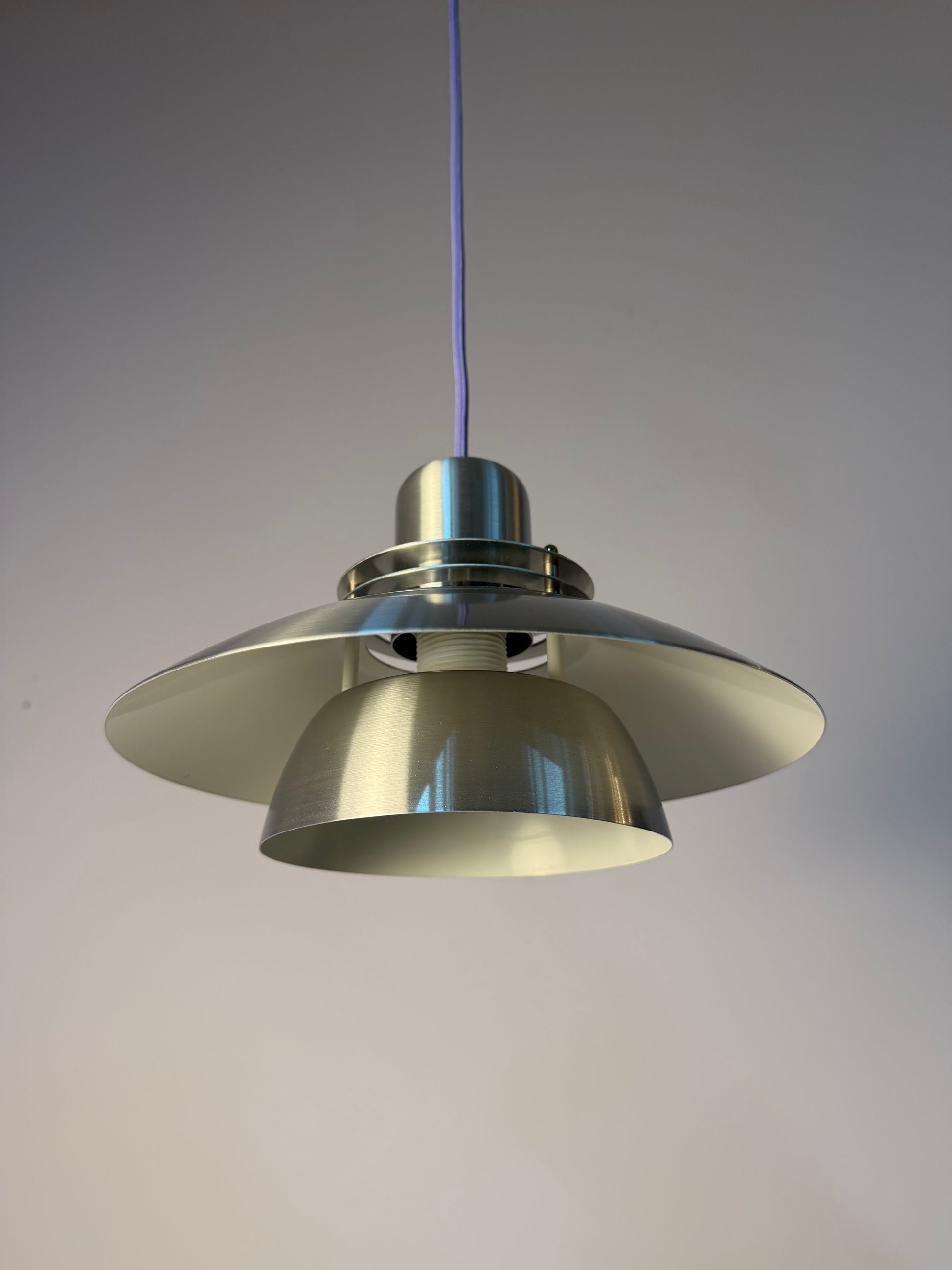 Lamellenlampe silber aus Dänemark