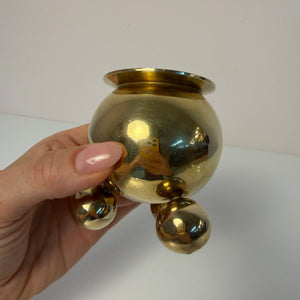 Kugel Kerzenständer Messing aus Dänemark