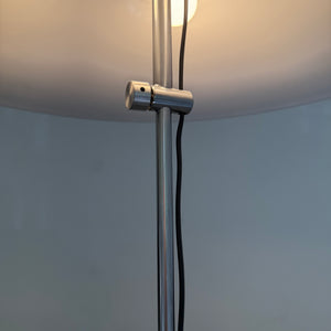 Stehlampe braun weiß Acryl Chrom von Elio Martinelli