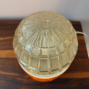 Tischlampe orange weiß von Gerold Porzellan Bavaria