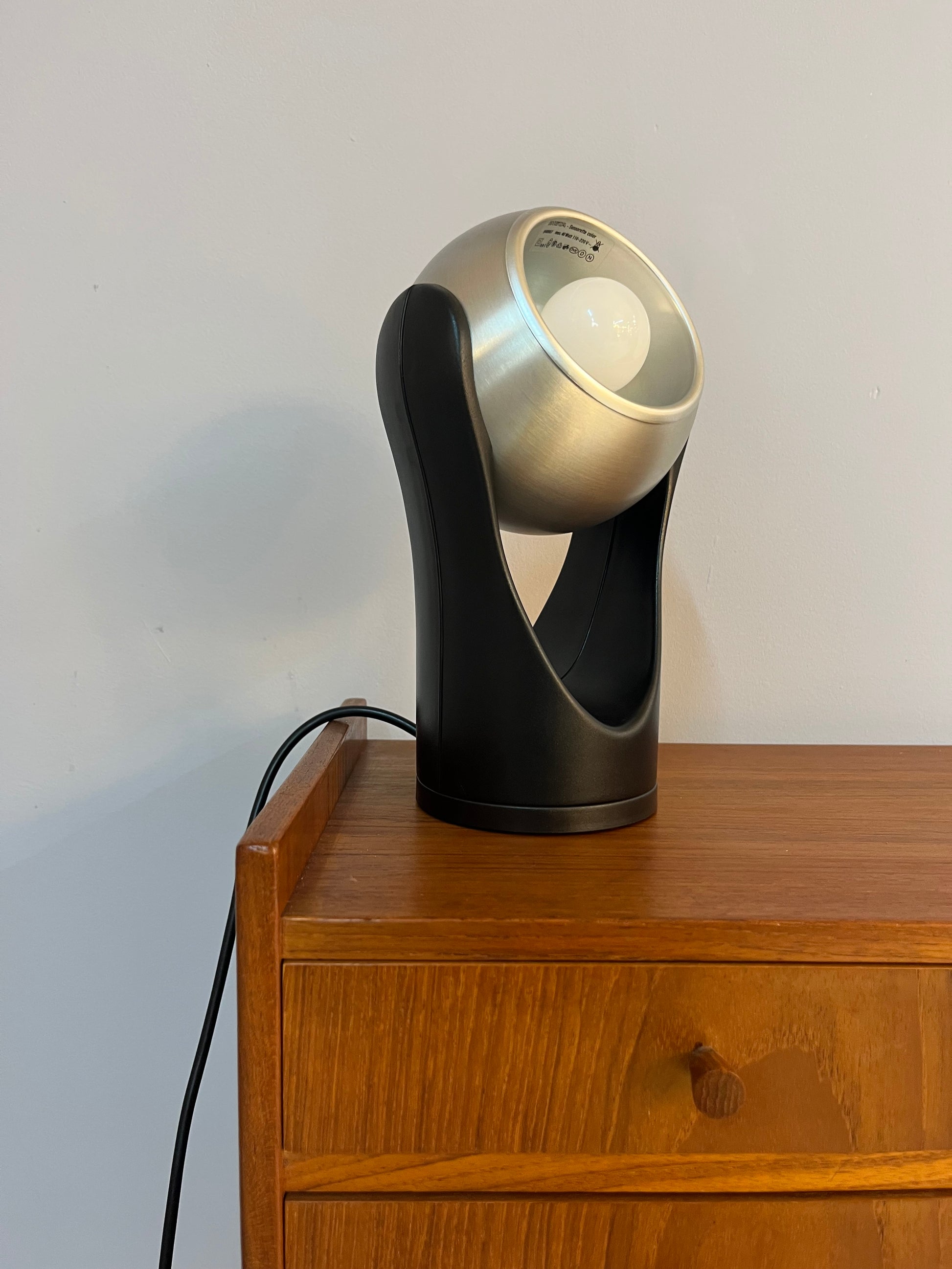 Touch-Lampe Sensorette schwarz Alu von Insta 70er