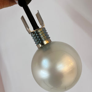 Hängelampe Big Globe Perlmutt Chrom von Motoko Ishii für STAFF