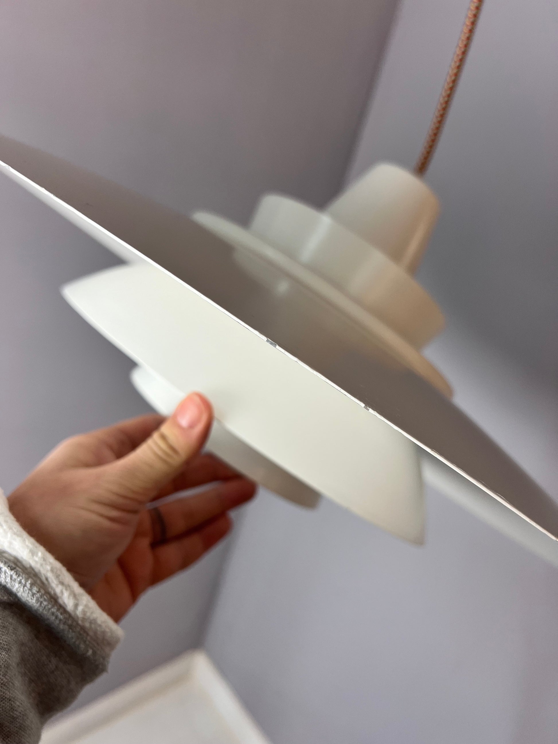 Lamellenlampe weiß aus Dänemark