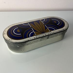 Tabak-Dose Edition 1997 schwarz blau Metall