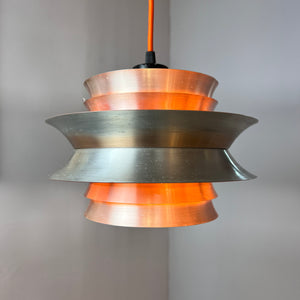 Lamellenlampe orange Chrom von Carl Thore