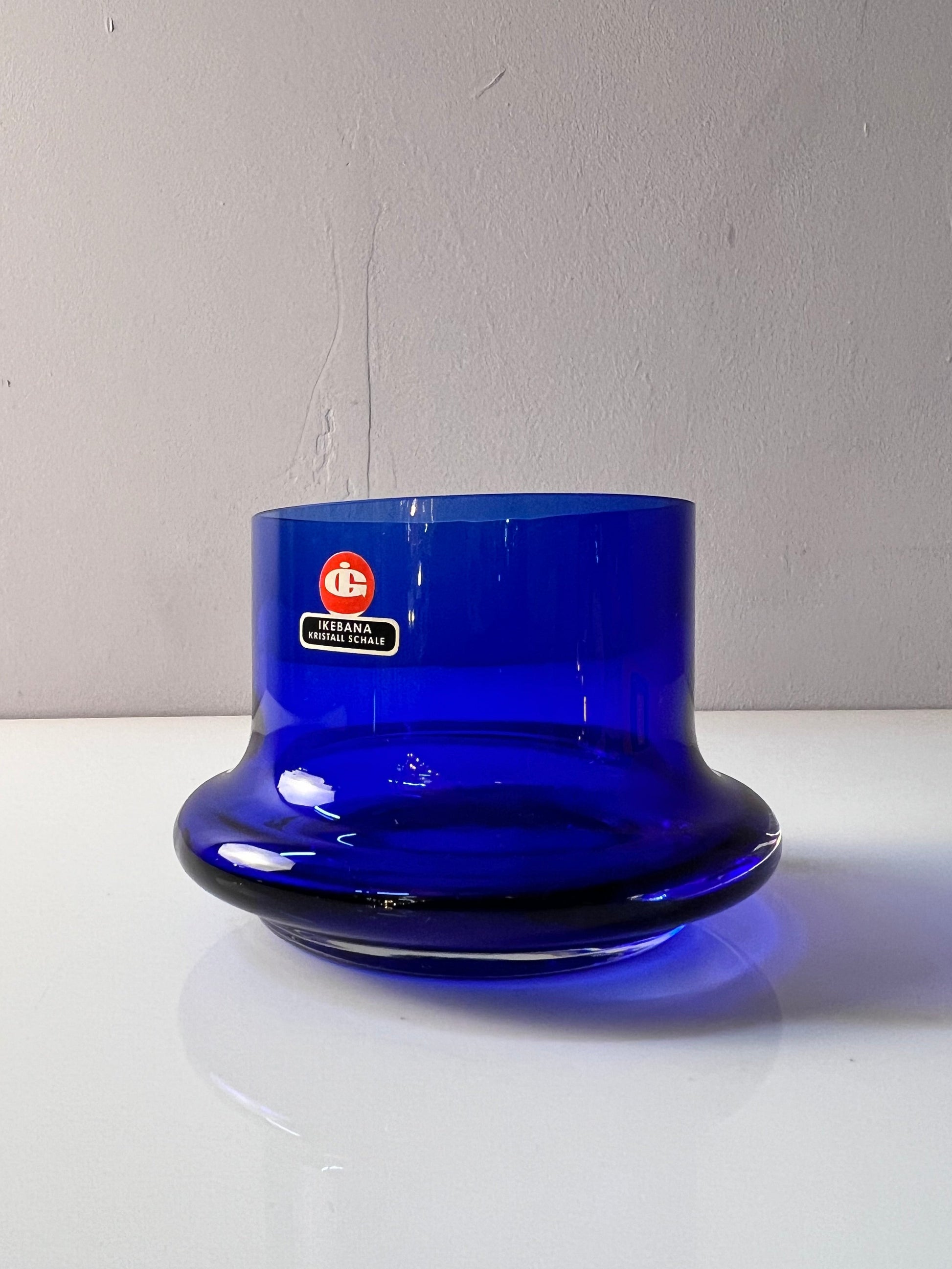 Schale Ikebana blau von Ingrid Glas