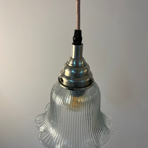 Blumenlampe Glas aus Dänemark