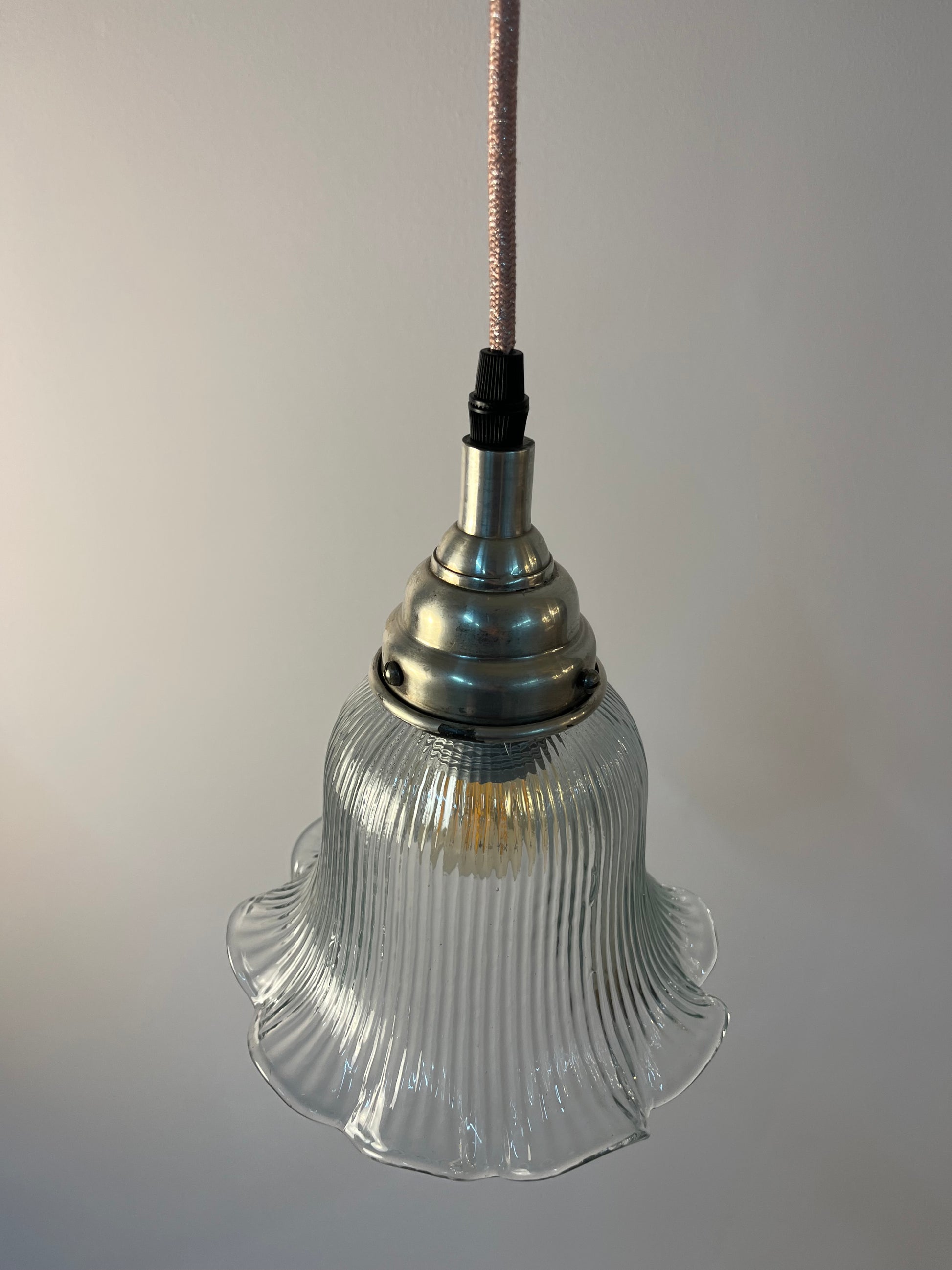 Blumenlampe Glas aus Dänemark