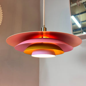 Lamellenlampe neu lackiert rosa orange