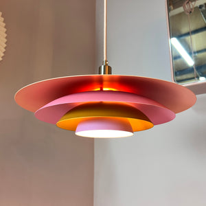 Lamellenlampe neu lackiert rosa orange