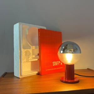 Tischlampe Big Globe rot von Motoko Ishii für STAFF