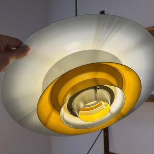 Lamellenlampe gold gelb von Bent Nordsted für Lyskær