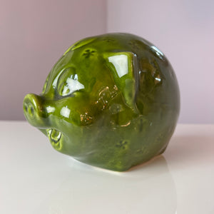 Sparschwein grün Keramik