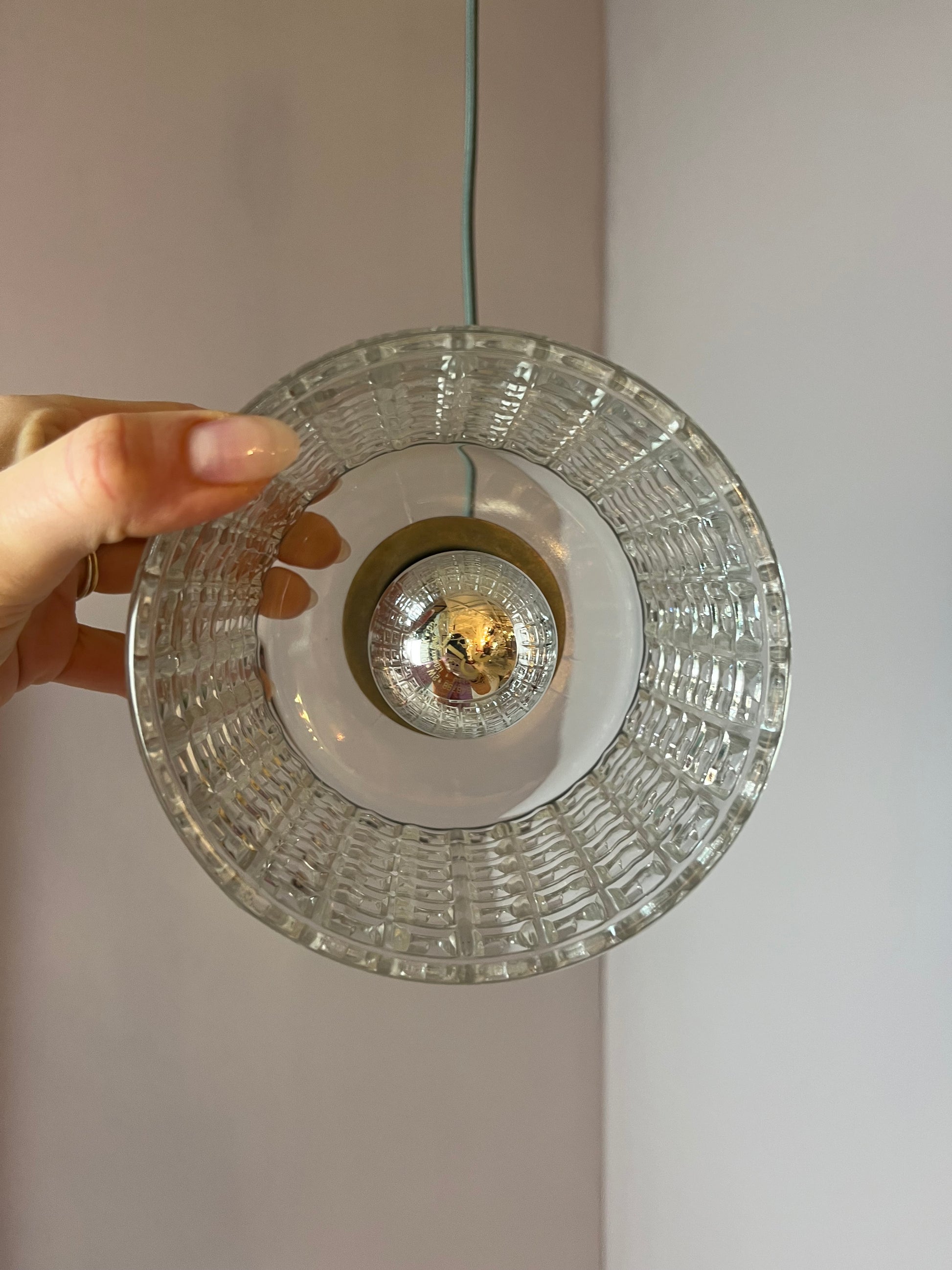 Hängelampe Glas Metall aus Dänemark