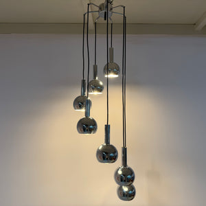 Kaskadenlampe 7-flammig Chrom von Richard Essig