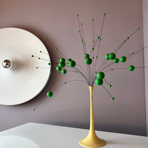Kinetische Kugelbaum Skulptur Atome creme grün