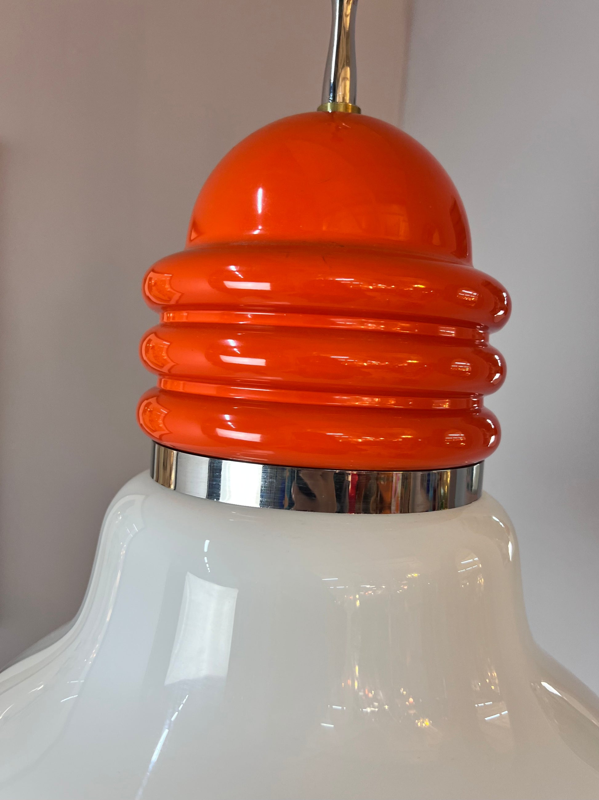 Hängelampe orange weiß von Tronconi