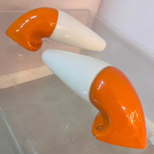 Set: 2x Wandlampe Modell 6035 orange von Sigvard Bernadotte für Ifö