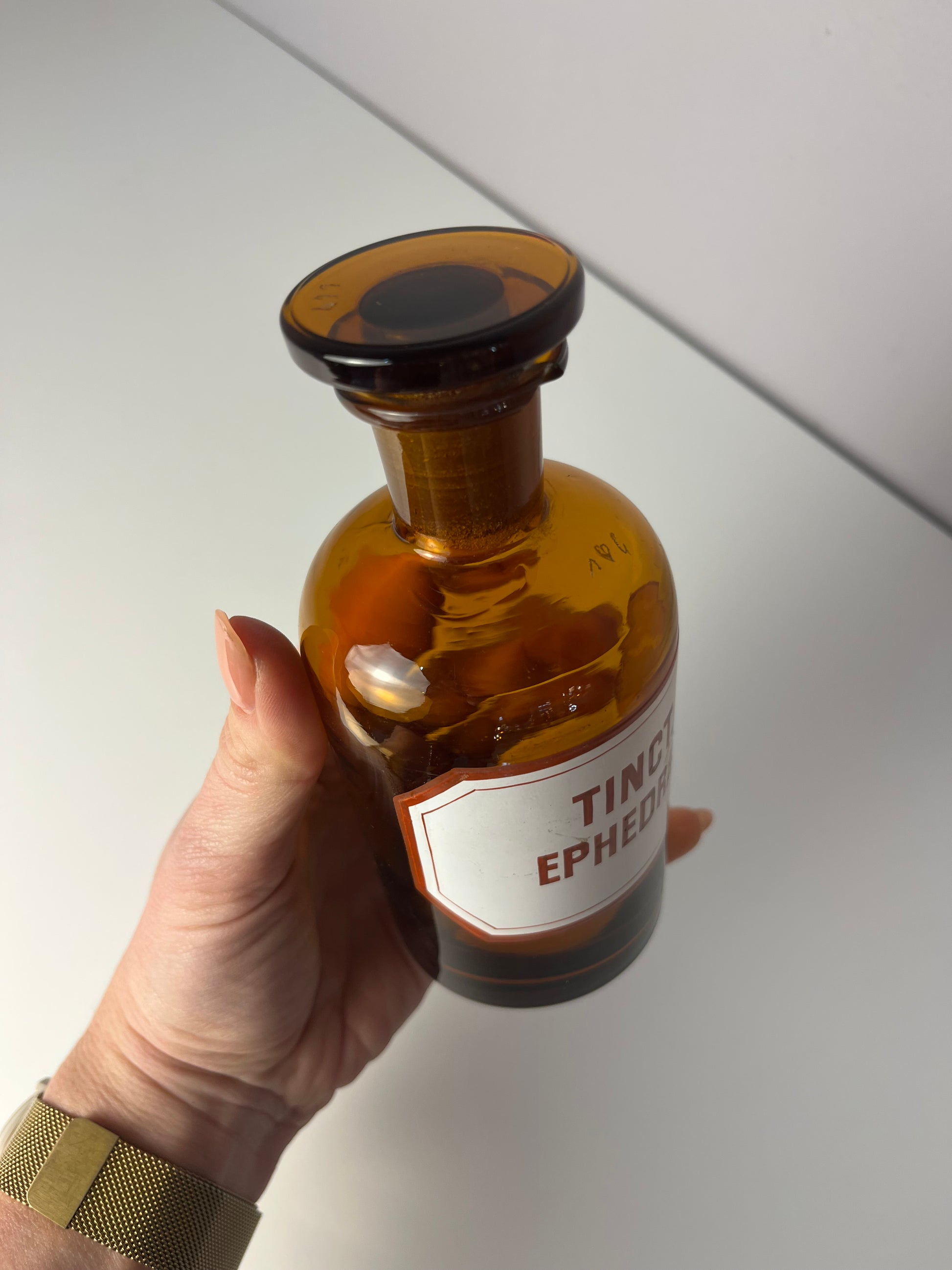 Apothekerglas Tinct. Ephedrae braun