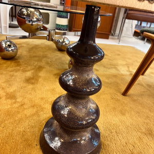 Stehlampe dunkelbraun beige Keramik von EEA Leuchten