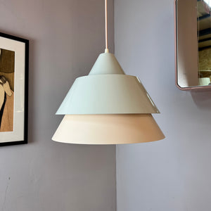 Lamellenlampe Zone weiß von Jo Hammerborg für Fog & Mørup