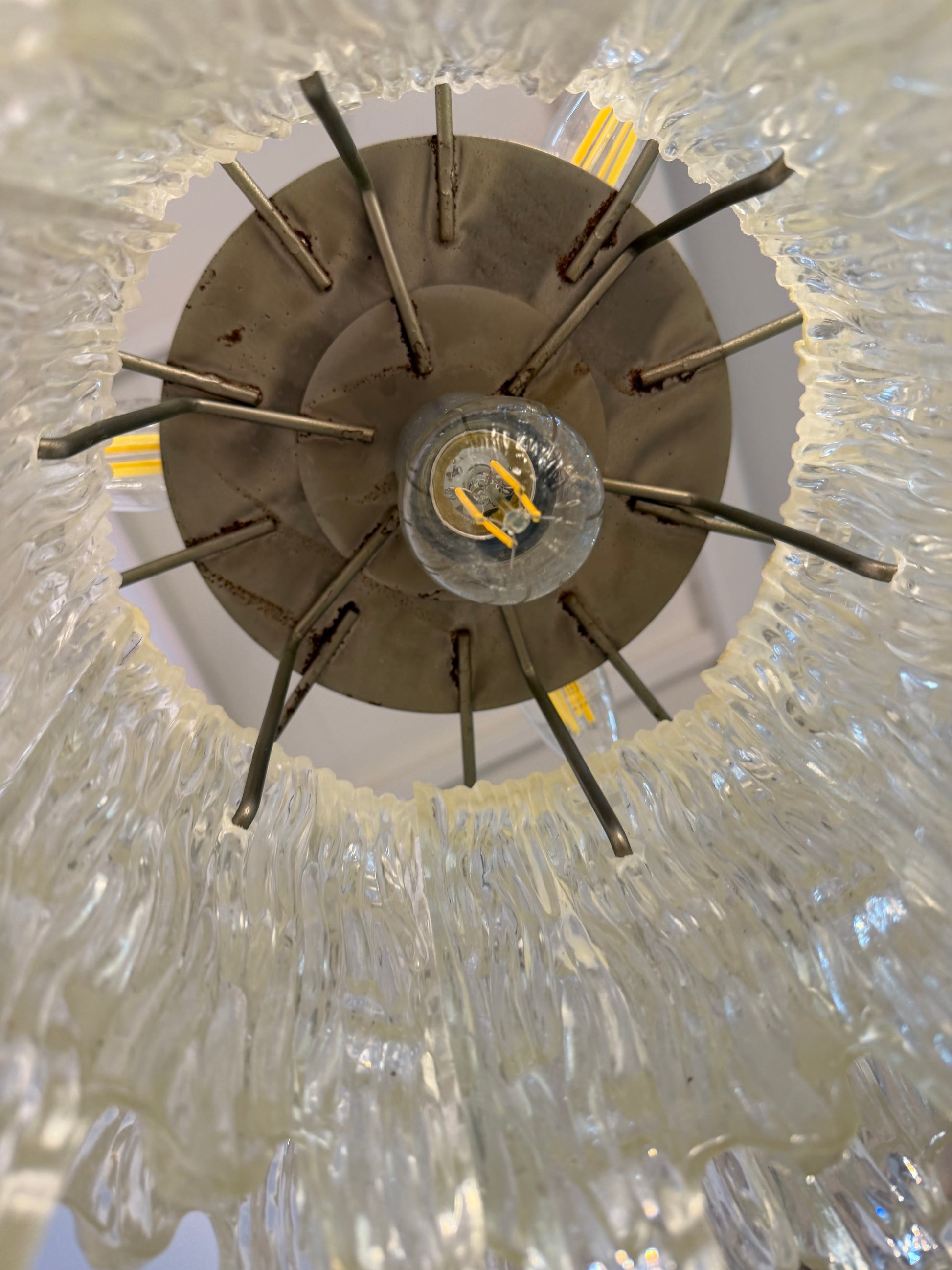 Kronleuchter Eisglas Acryl von VEB Narva