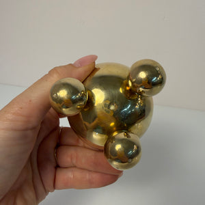 Kugel Kerzenständer Messing aus Dänemark