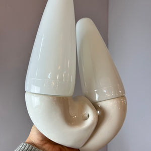 Set: 2x Wandlampe Modell 6035 weiß von Sigvard Bernadotte für Ifö