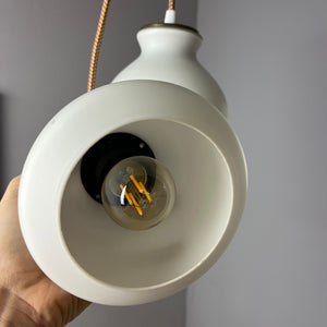 Hängelampe weiß Glas von Holmegaard
